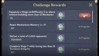 Genshin Impact Theater Mechanicus Event -Complete a Stage on Difficulty 5 or above with 12 Mechanici