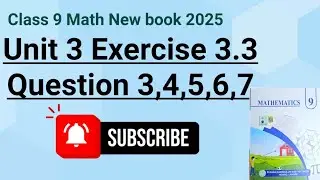 Class 9th Math New Book Exercise 3.3 Question 3,4,5,6,7-Exercise 3.3 Question 3 to 7-9th class Maths