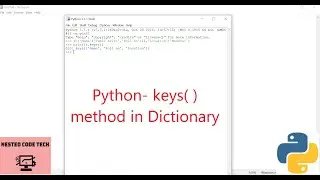 Python-keys( ) method in Dictionary
