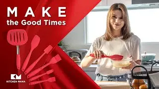 Make the Good Times with Kitchen Mama's WaltzGrip Platinum Silicone Utensils!