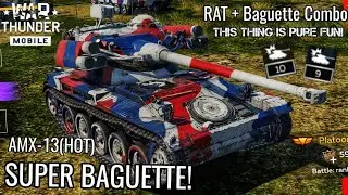 War Thunder Mobile - SUPER BAGUETTE! AMX-13(HOT) - Premium ATGM Light Tank RAT! - Just Pure FUN