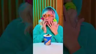 🎯 HOW TO EAT A HUGE ICE CREAM 🍧 #shorts #kids