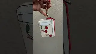 Coach Zip Card Case With Heart Cherry Print 😍❤️🍒