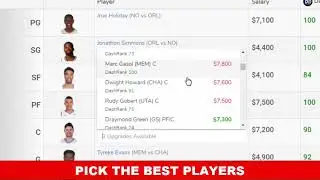 Draft Dashboard: Dfs Lineup Optimizer For Draftkings And Fanduel