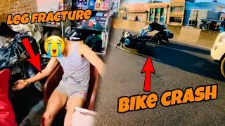 Sunday ride has gone wrong 🥺 bike crash ho gye 🤕 rajat ke leg fracture ho gye 😭|| (​⁠​@manpreet0832)