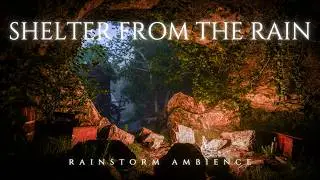 Rainy Cave Refuge 🌧️ 2 Hours of Crackling Campfire and Thunderstorm Ambience