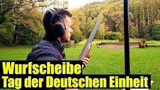 Wurfscheibe schie&szlig;en am Tag der Deutschen Einheit