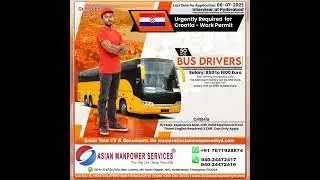 Gulf Jobs  Requirement Croatia Bus Driver 02/07/2023 #1lakhsubscribers #gulfjobs #job#viralvideo
