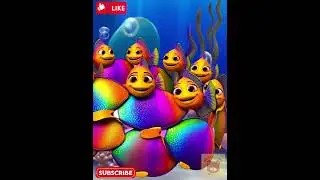Rainbow Fish Friends | Fun Kids Song About Colors and Swimming | Sing Along! #shorts #nurseryrhymes