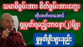 သမာဓိစွမ်းအားစိတ်စွမ်းအားတိုးတက်အောင်ရှုပွါးနည်း #ပရိတ်တရားတော်များ 