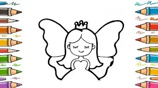 Beautiful Fairy Princess Drawing For kids & Toddlers🌈🎨✨