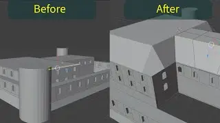 how to make a semiflat roof in blender