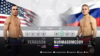 Khabib Nurmagomedov vs Tony Ferguson UFC 3 (Light Weight Championship Match) PlayStation Gameplay