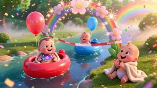 Balloon Boat Race ⛵🎈 Fun Kids Song | Racing & Adventure