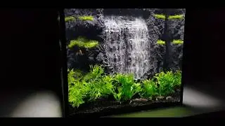 Powerful waterfall in nano tank  --  Aquarium Sand Waterfall 84