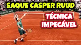 TÉCNICA IMPECÁVEL DE SAQUE - COPIE O SAQUE DO TENISTA CASPER RUUD (TÉCNICAS TÊNIS)