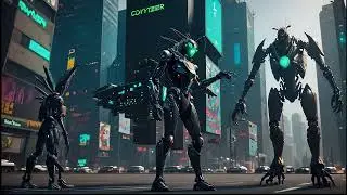 Insectoid Cyber Zombies #1 , Full Video Styling, AI Transitions #Shorts #shortsfeed #shortsvideo #AI