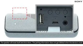 SRS-XB31 | Hard Reset or Factory Reset