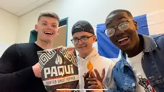 We did Haunted Ghost Pepper Paqui chips  Challenge (again)