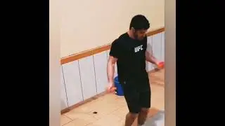 kamran ghasempour's  hard  wrestling training