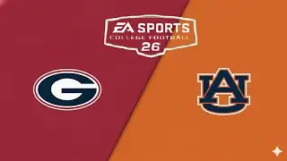 EA SPORTS College Football 26 (week seven) Georgia at Auburn simulation.