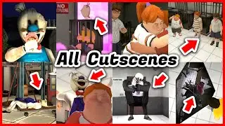 Ice Scream 4 All Cutscenes +Escape Ending + Bad Ending (Gameover)