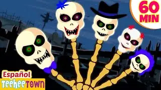Familia de Dedos de Esqueletos 💀+ M&aacute;s Canciones de Halloween para Ni&ntilde;os | Pueblo Teehee