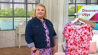 Quacker Factory Floralicious Short Sleeve Dress on QVC