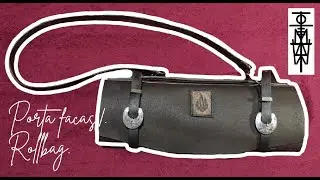 Porta Facas/ Rollbag de Couro