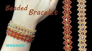 Simple Seed beads bicone bracelet, Jewerly tutorial
