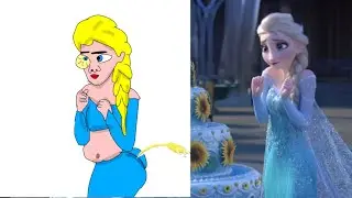 Frozen 2 Elsa In Christmas song funny Drawing memes - Try not To laug😂😂