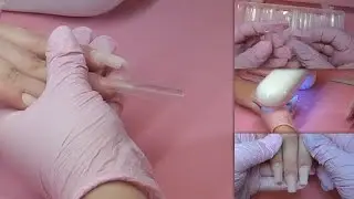 Наращивание ногтей на арочных формах