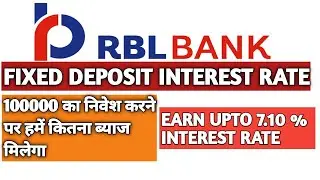 RBL bank Fixed deposit interest rate 2021||RBL bank ||FD rates||Earn upto 7.10 % interest rate