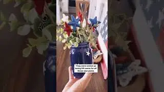 DIY Patriotic Summer Home Decor, Dough Bowl Decor Idea Farmhouse Decor Living Room Table Centerpiece