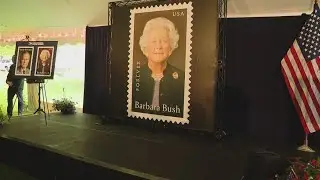 George W. Bush speaks at ceremony as USPS debuts stamp honoring his mother's legacy