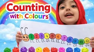 Counting with Colours#colourful ant#drawing#art#preschool learning#learn#viral video🐜