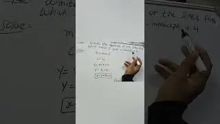 Problem Based On Equation Of The Line In Slope Intercept Form | Maths Easy | In Hindi