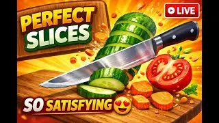 Perfect Slices Live Gameplay 🔪 | Satisfying Cutting Game | 🔴 LIVE Hindi