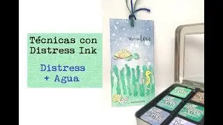 T&eacute;cnicas con Distress Ink - Distress + agua