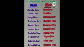Odisha all dam and river name !