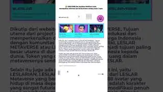 LESTI KEJORA DAN RIZKY BILLAR TERJUN KE DUNIA CRYPTO DENGAN BANGUN LESLAR METAVERSE❗️❗️