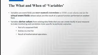 ArcSight ESM Variables Overview