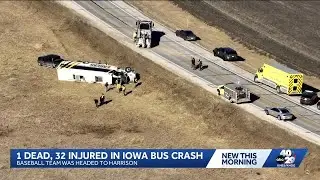 One dead, dozens injured in crash involving Iowa bus headed to Harrison, Arkansas
