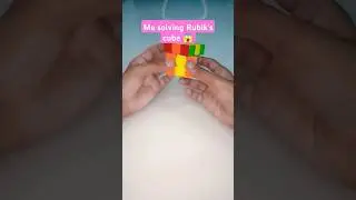 Me Vs my sister solving Rubik's cube || #shorts