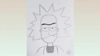 Rick Sanchez from Rick and Morty step by step tutorial 