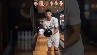 Football Stars Ball Bowling challenge 🎳⚽ #football #ronaldo #cr7 #messi #neymar #shorts