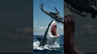 Megalodon shark attacks helicopters #shorts #megalodon #shark