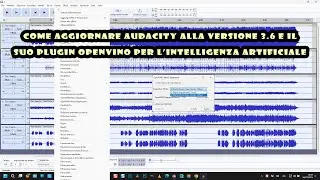 Come aggiornare Audacity e il suo plugin OpenVINO per l'intelligenza artificiale alla versione 3.6