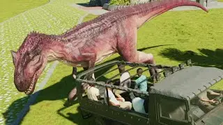 JWE3 ALLOSAURUS: BEWARE OF THIS RED ONE! 😨 | Destruction & Guest Eating Strategy, Flare gun Trick!
