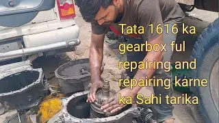 Tata truck 1616 ka gearbox opening fitting and full gearbox#repairing Rijwan#mechanic viral#video